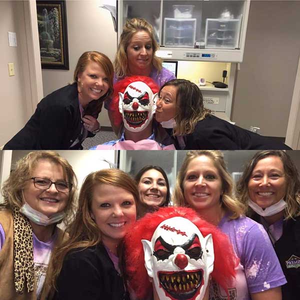 The Premier Dental team dressed for Halloween